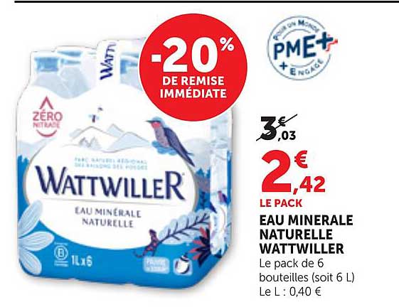 EAU MINERALE NATURELLE WATTWILLER