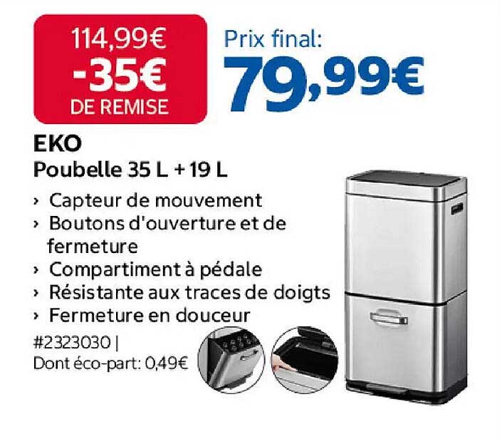 EKO Poubelle 35 L + 19 L