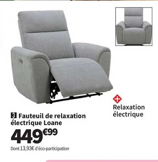 Fauteuil de relaxation électrique Loane