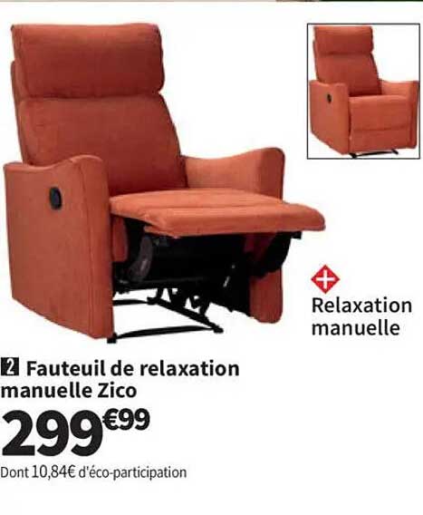 Fauteuil de relaxation manuelle Zico