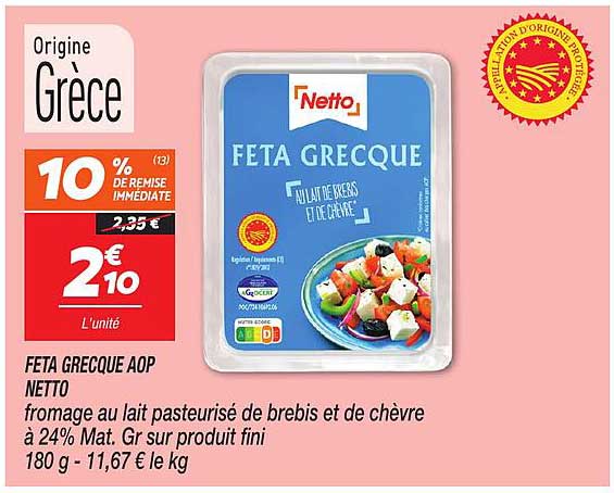 FETA GRECQUE AOP NETTO