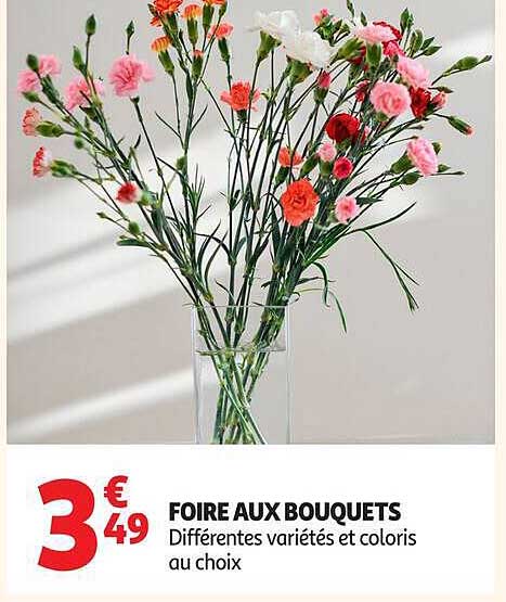 FOIRE AUX BOUQUETS Différentes variétés et coloris au choix
