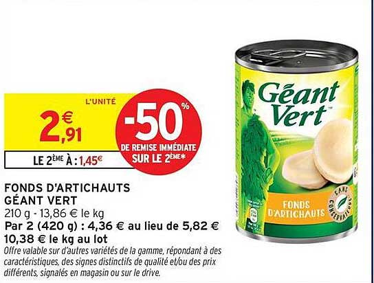 FONDS D'ARTICHAUTS GÉANT VERT