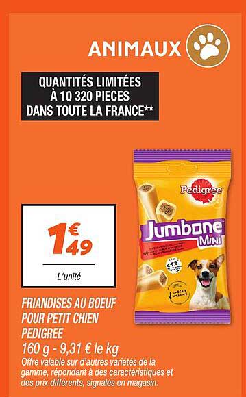 FRIANDISES AU BOEUF POUR PETIT CHIEN PEDIGREE