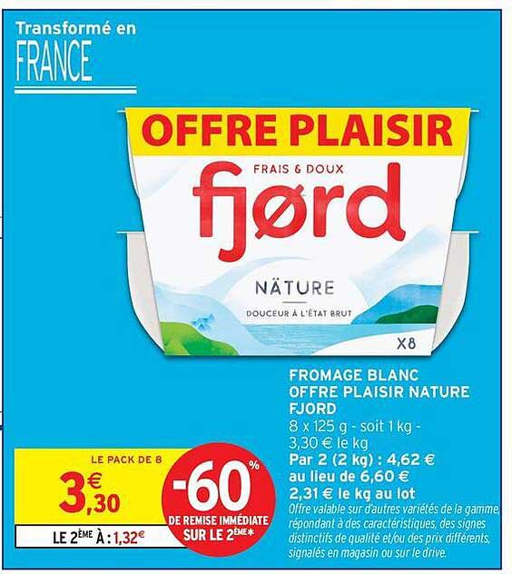 FROMAGE BLANC OFFRE PLAISIR NATURE FJORD