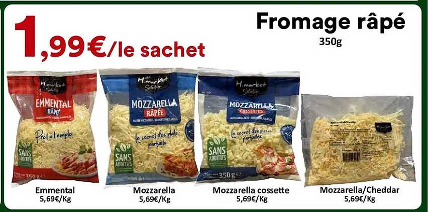 Fromage râpé 350g