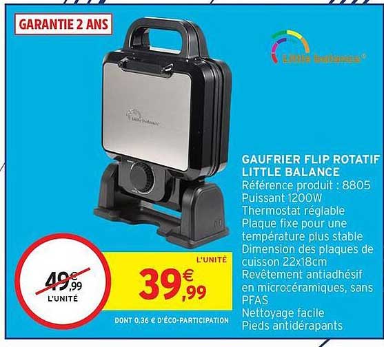 GAUFrier FLIP ROTATIF LITTLE BALANCE