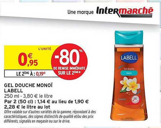 GEL DOUCHE MONOÏ LABELL