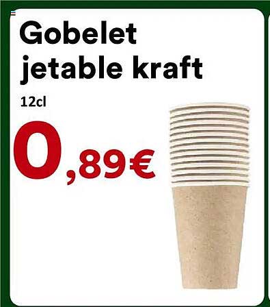 Gobelet jetable kraft
