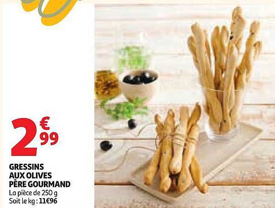 GRESSINS AUX OLIVES PERE GOURMAND