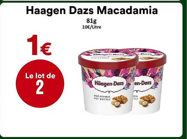 Haagen Dazs Macadamia 81g 10€/Litre