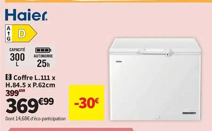 Haier 8 Coffre L.111 x H.84.5 x P.62cm