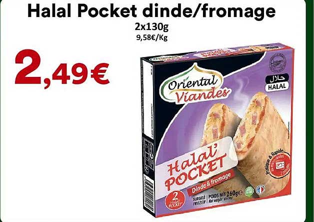 Halal Pocket dinde/fromage