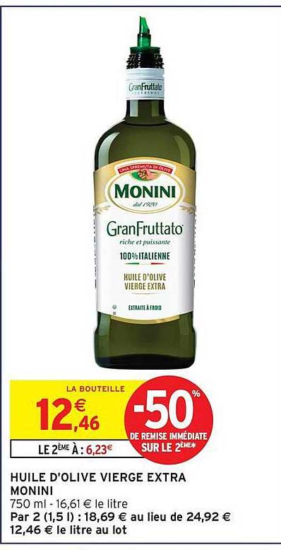 HUILE D'OLIVE VIERGE EXTRA MONINI