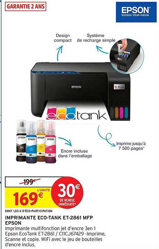IMPRIMANTE ECO-TANK ET-2861 MFP EPSON
