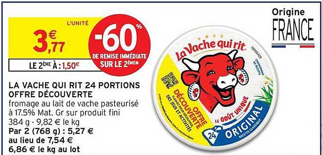 LA VACHE QUI RIT 24 PORTIONS OFFRE DÉCOUVERTE