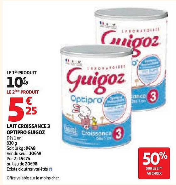 LAIT CROISSANCE 3 OPTIPRO GUIGOZ
