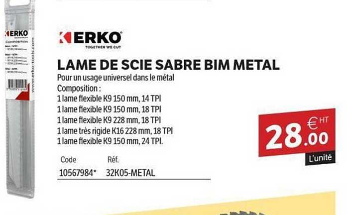 LAME DE SCIE SABRE BIM METAL
