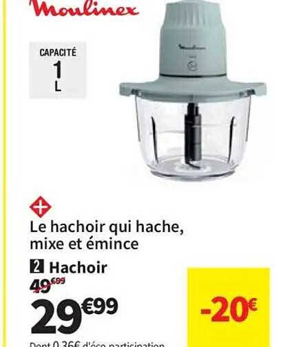 Le hachoir qui hache, mixe et émince