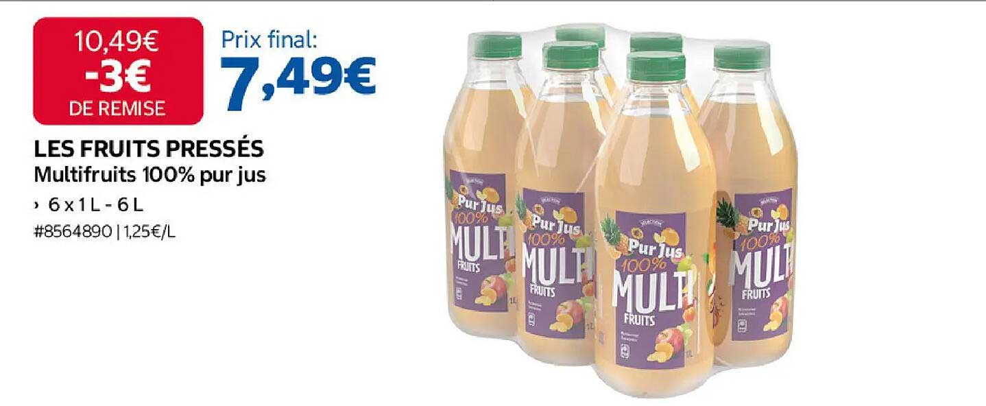 LES FRUITS PRESSÉS Multifruts 100% pur jus