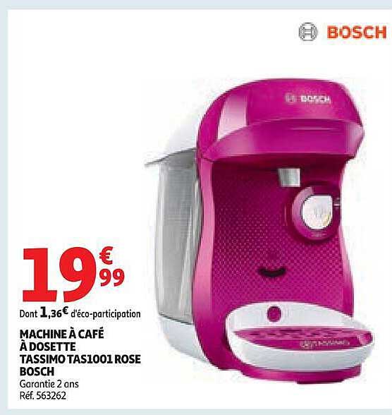 MACHINE À CAFÉ À DOSETTE TASSIMO TAS1001 ROSE BOSCH