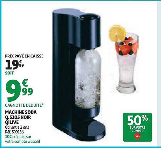 MACHINE SODA Q.5105 NOIR QLIVE