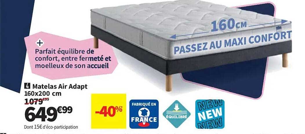 Matelas Air Adapt 160x200 cm