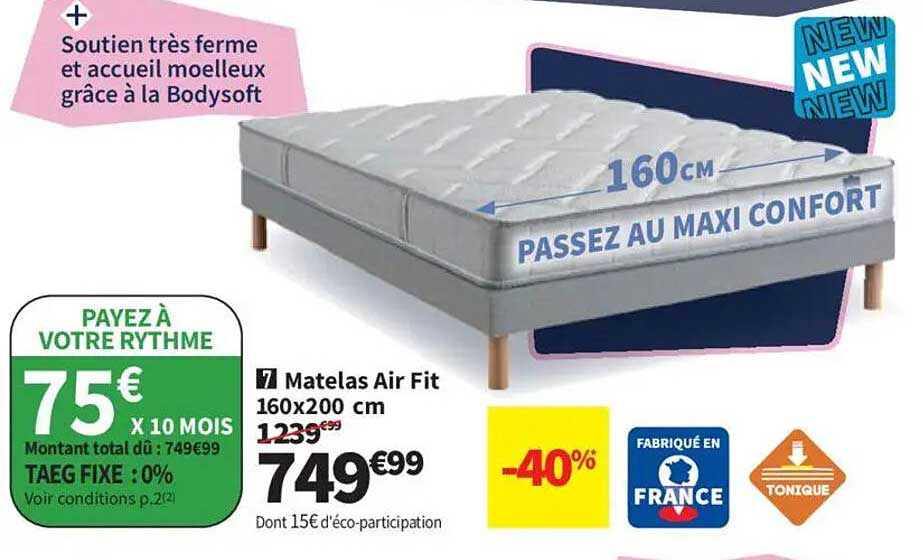 Matelas Air Fit 160x200 cm