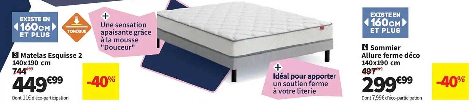 Matelas Esquisse 2 140x190 cm