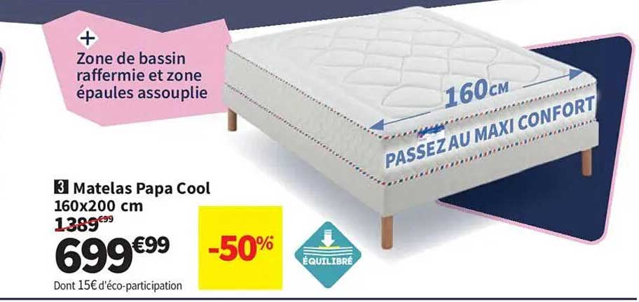 Matelas Papa Cool 160x200 cm