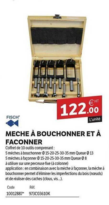 MECHE À BOUCHONNER ET À FACONNER