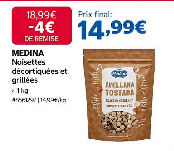 MEDINA Noisettes décortiquées et grillées