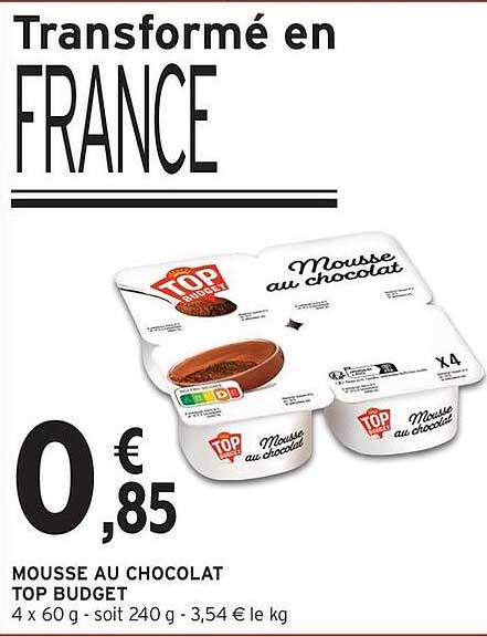 Mousse au chocolat TOP Budget