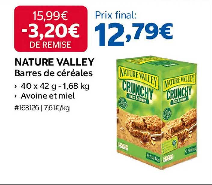 NATURE VALLEY Barres de céréales