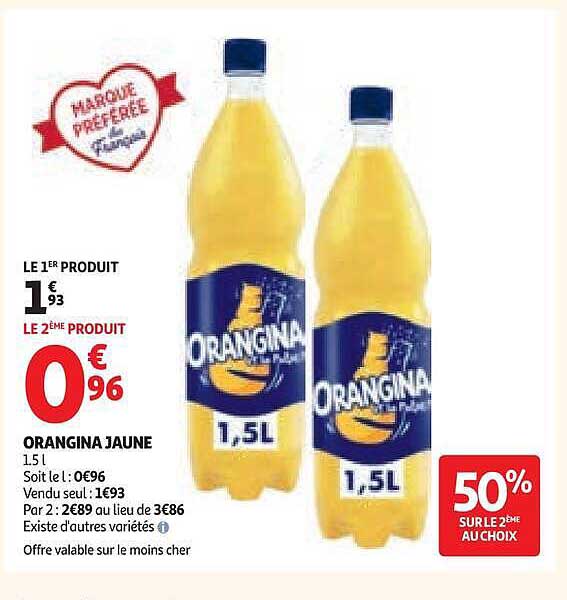 ORANGINA JAUNE 1,5L