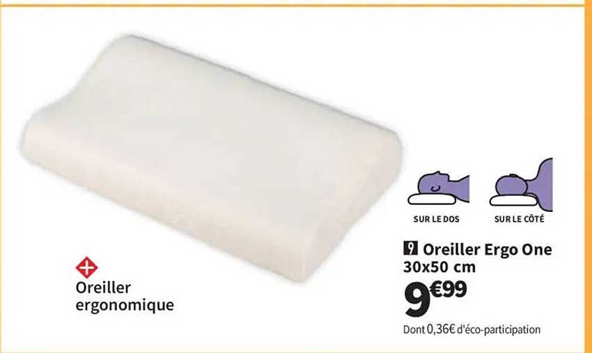 Oreiller Ergo One 30x50 cm