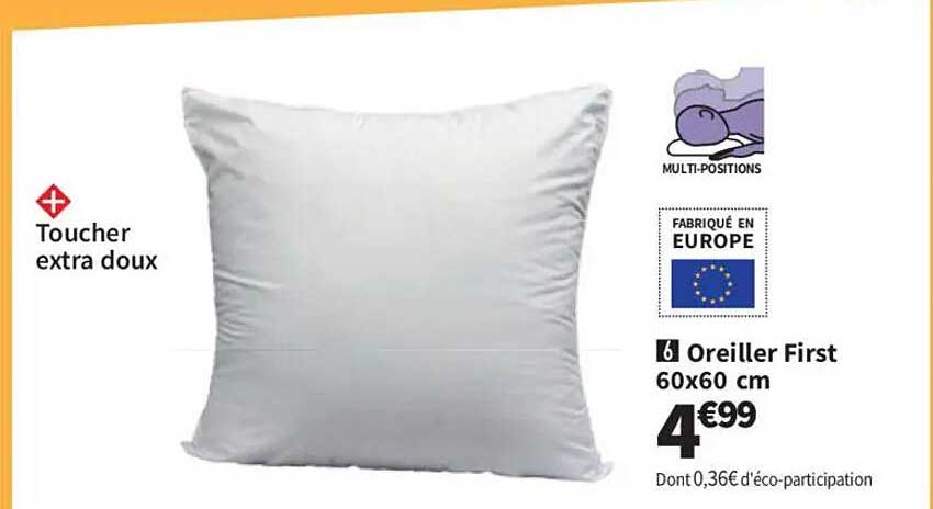 Oreiller First 60x60 cm