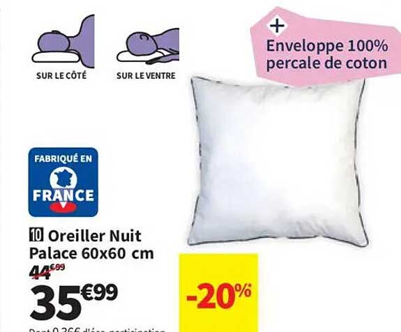 Oreiller Nuit Palace 60x60 cm