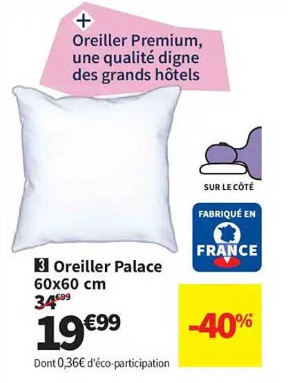 Oreiller Premium, une qualité digne des grands hôtels