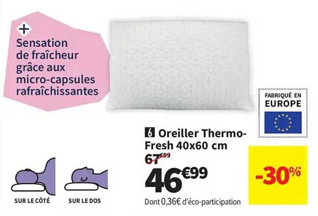 Oreiller Thermo-Fresh 40x60 cm