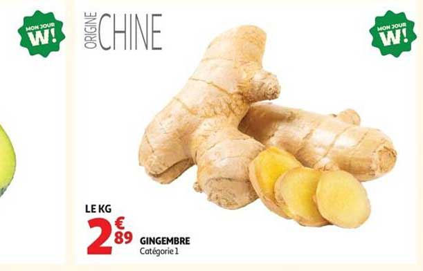 ORIGINE CHINE GINGEMBRE Catégorie I
