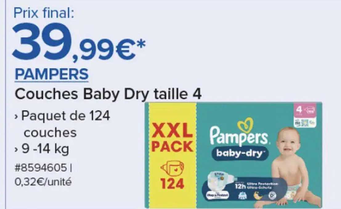 PAMPERS Couches Baby Dry taille 4