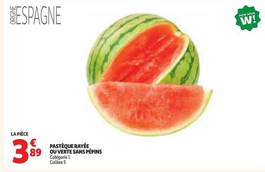 PASTÈQUE RAYÉE, OU VERTE SANS PÉPINS