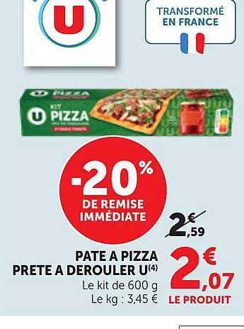 PATE A PIZZA PRETE A DEROULE U