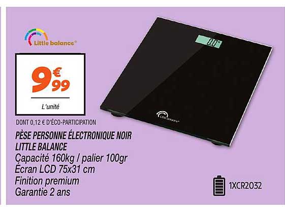 PÈSE PERSONNE ÉLECTRONIQUE NOIR LITTLE BALANCE