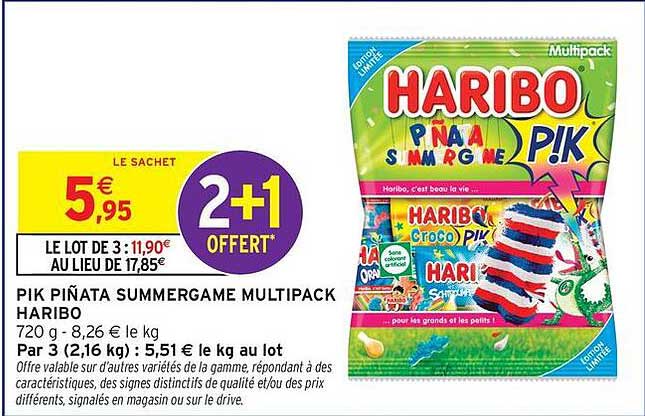 PIK PIÑATA SUMMERGAME MULTIPACK HARIBO