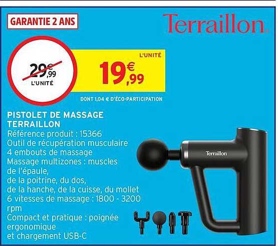 PISTOLET DE MASSAGE TERRAILLON