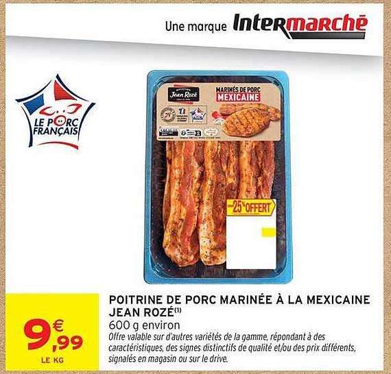 POITRINE DE PORC MARINÉE À LA MEXICAINE JEAN ROZÉ