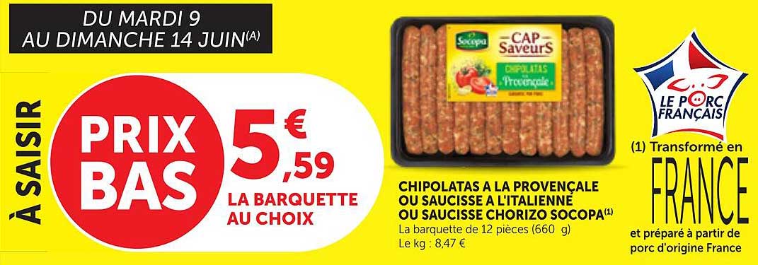 PRIX BAS 5€59 LA BARQUETTE AU CHOIX