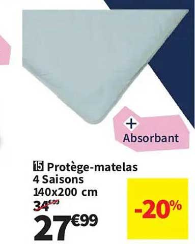 Protège-matelas 4 Saisons 140x200 cm
